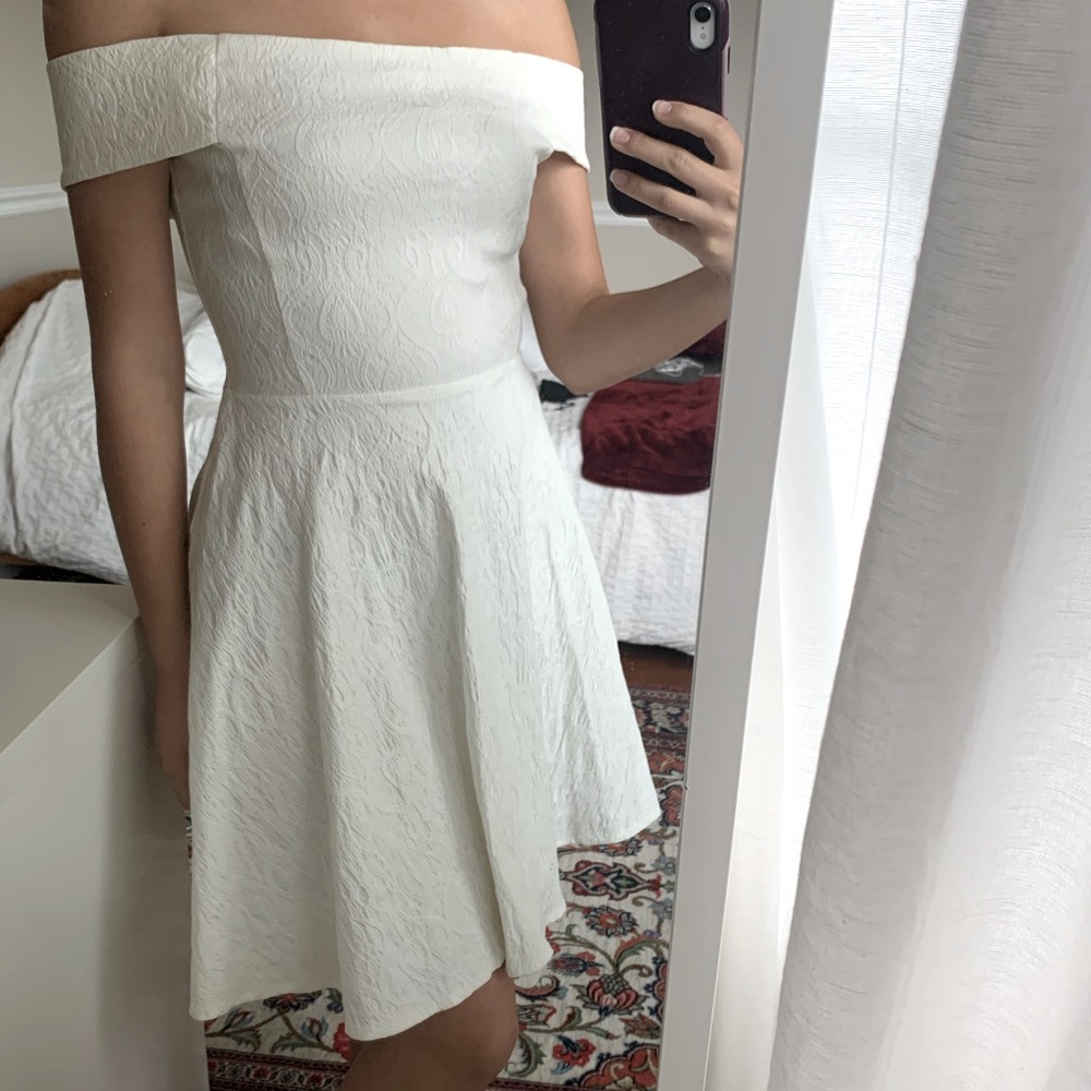 Off the Shoulder White Dress